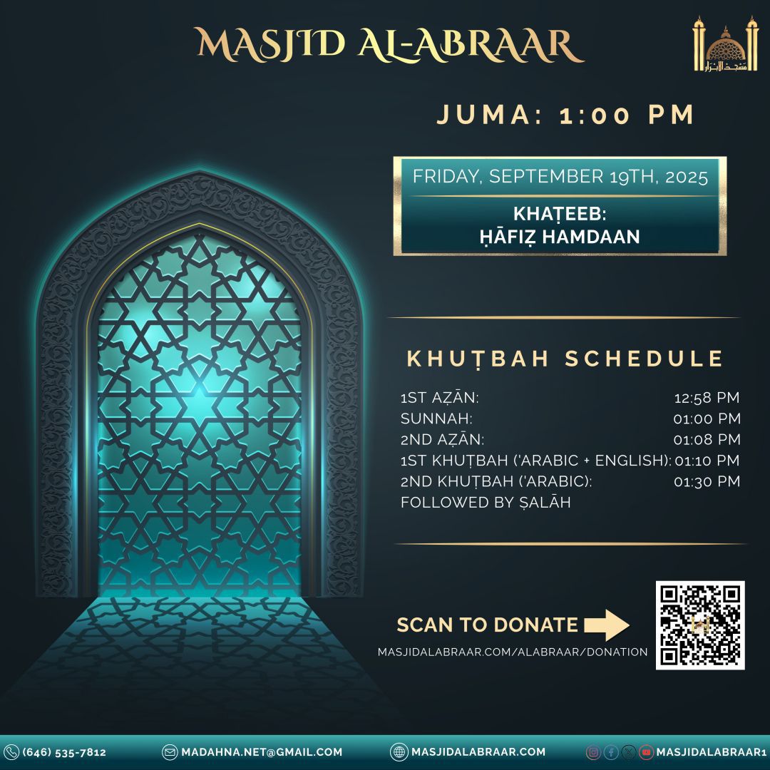 Juma at Masjid Al-Abraar, 19th September
